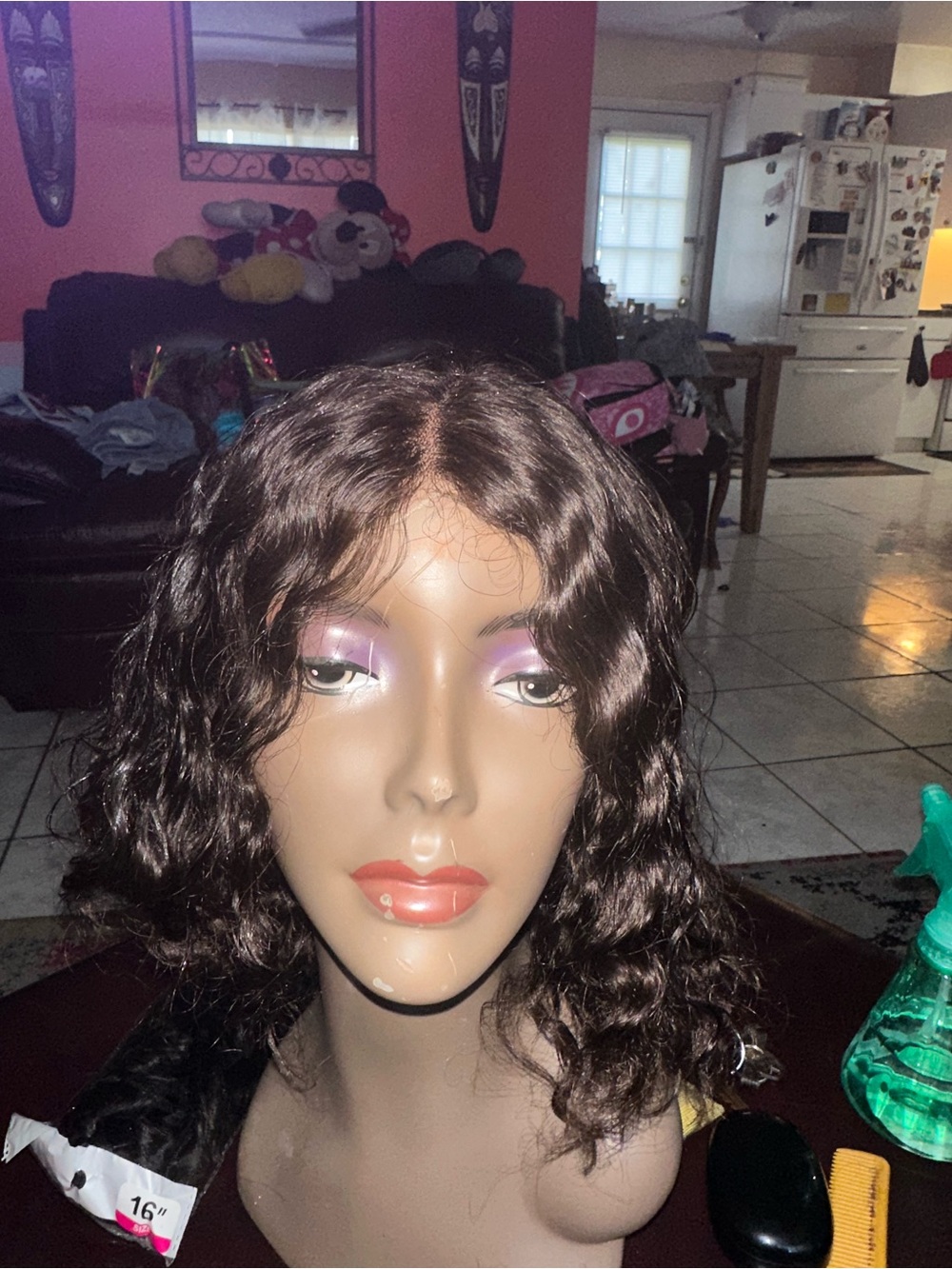 Natural Wave 16" Brown Women's Wig - Stylish Everyday Look